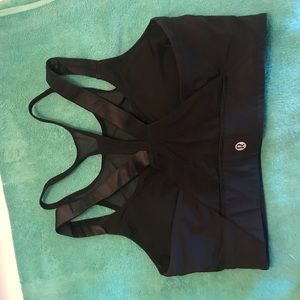 Black strappy lululemon bra size 8